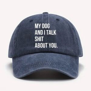 Blue Embroidered Baseball Hat